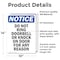 Signmission Do Not Ring Doorbell Or Knock OSHA Notice Sign, Vinyl Decal, 10in W x 14in L, 2PK OS-2PACK-NS-D-1014-V-11356 - alternate 5